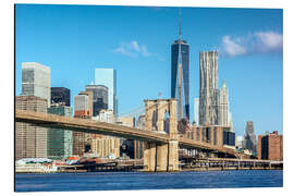 Magnettafel New York: Brooklyn Bridge und World Trade Center