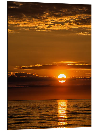 Aluminium print Sunset on shore of the Baltic Sea