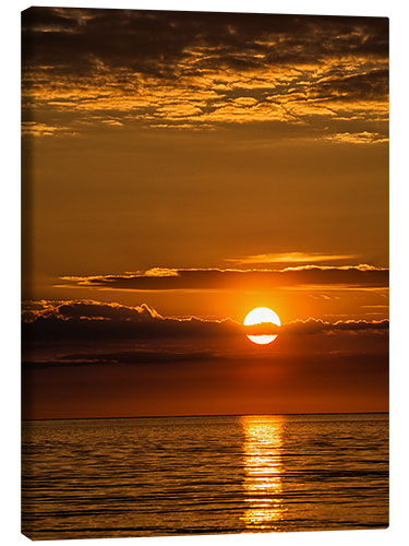 Leinwandbild Ein Sonnenuntergang an der Küste der Ostsee