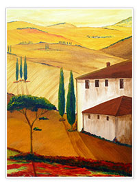 Wall print  Idyllic Tuscany - Christine Huwer