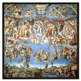 Gerahmter Kunstdruck Das Jüngste Gericht - Michelangelo