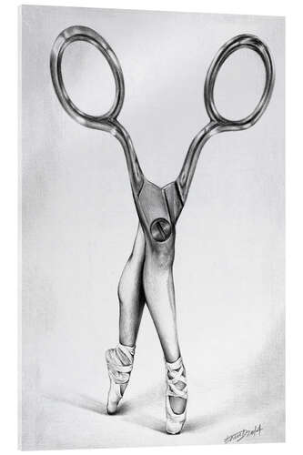 Quadro em acrílico Scissors