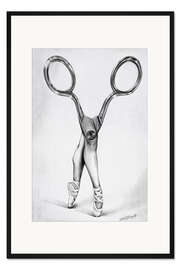 Gerahmter Kunstdruck Schere