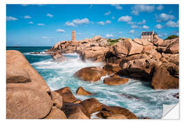 Naklejka na ścianę Atlantic Ocean coast in Brittany near Ploumanac'h (France)