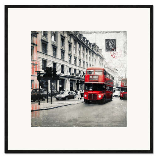 Plakat artystyczny premium w ramie Postcard From London | 03