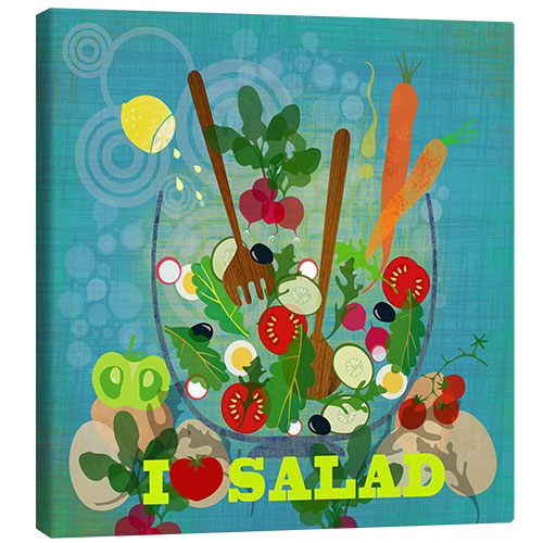 Stampa su tela I love Salad