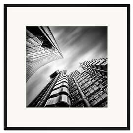 Gerahmter Kunstdruck Lloyds London | 01 (schwarz/weiß)