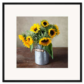 Gerahmter Kunstdruck Sonnenblumen 01
