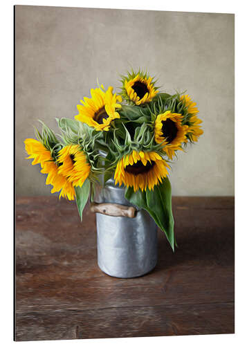 Aluminium print Sunflowers 02