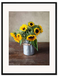 Gerahmter Kunstdruck Sonnenblumen 02