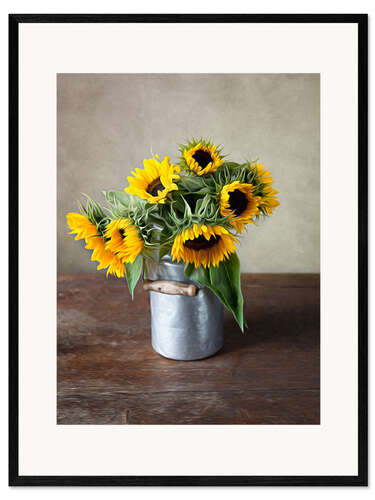 Gerahmter Kunstdruck Sonnenblumen 02