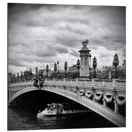 Cuadro de aluminio Pont Alexandre III PARIS mit Schiff