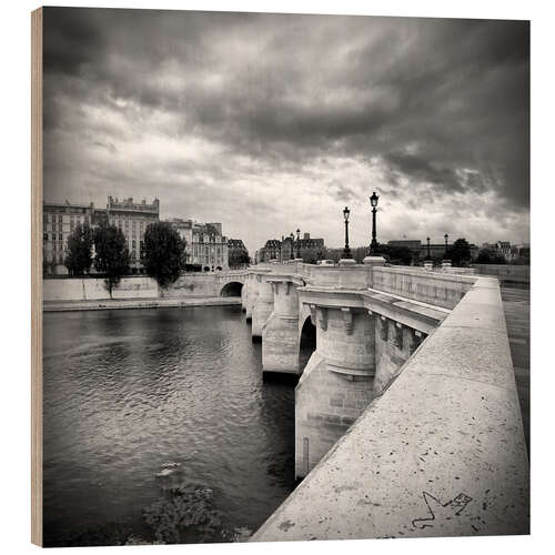 Wood print Pont Neuf PARIS