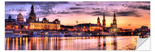 Selvklebende plakat Dresden Panorama