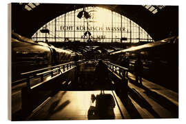 Wood print  Railway Station in Cologne - Die Farbenflüsterin