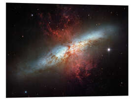 Foam board print Starburst galaxy, Messier 82