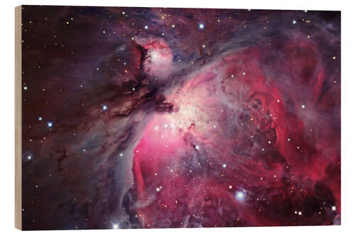 Wood print Orion Nebula