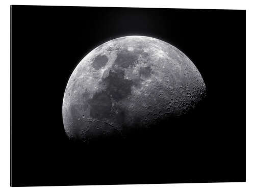 Aluminium print Waxing gibbous moon