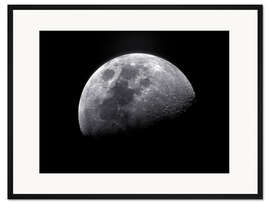Gerahmter Kunstdruck zunehmender Mond