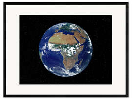 Plakat artystyczny premium w ramie Earth - Africa and Europe