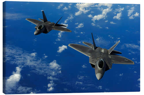 Canvas print F-22 Raptors