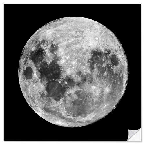 Selvklebende plakat Full Moon