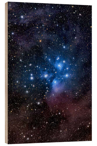 Hout print The Pleiades