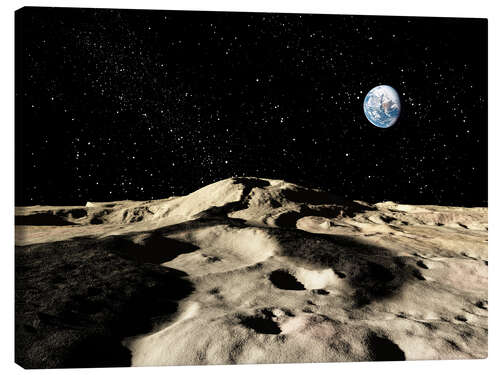 Quadro em tela An old lava flow on the earths moon