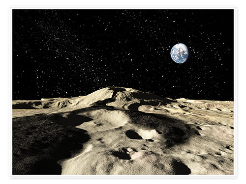 Poster Ein alter Lavastrom auf dem Mond der Erde