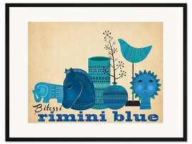Gerahmter Kunstdruck Bitossi Rimini Blue