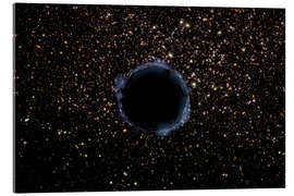 Acrylglasbild  Schwarzes Loch in einem Kugelsternhaufen