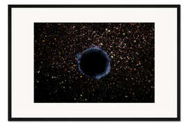Gerahmter Kunstdruck Schwarzes Loch in einem Kugelsternhaufen