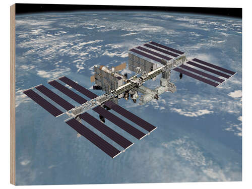 Holzbild Internationalen Raumstation ISS