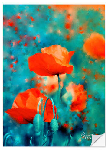 Vinilo para la pared Poppies