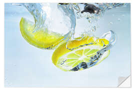 Selvklebende plakat Lemon Splash II