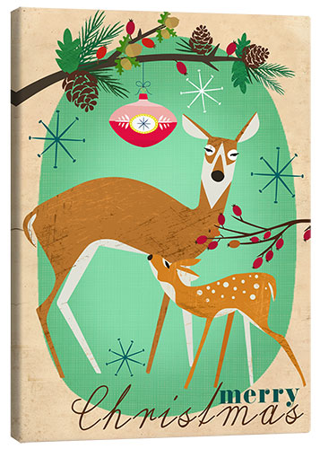 Leinwandbild Merry Christmas Deer