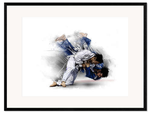 Gerahmter Kunstdruck Judo