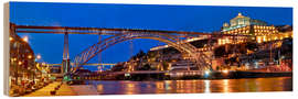 Wood print Porto Portugal, bridge Dom Luis