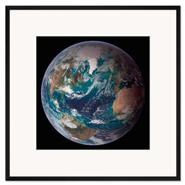 Gerahmter Kunstdruck Gesamtansicht der Erde