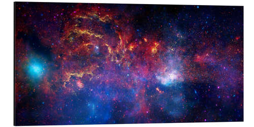 Aluminium print central region of the Milky Way galaxy