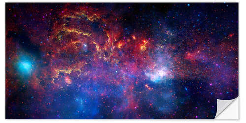 Wall sticker central region of the Milky Way galaxy