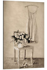 Aluminium print Still life - white daisies