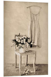 Foam board print Still life - white daisies