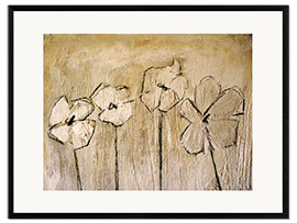 Stampa artistica con cornice Quattro fiori