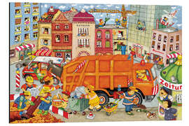 Magnettafel Das Müllauto kommt