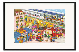 Gerahmter Kunstdruck Am Bahnhof