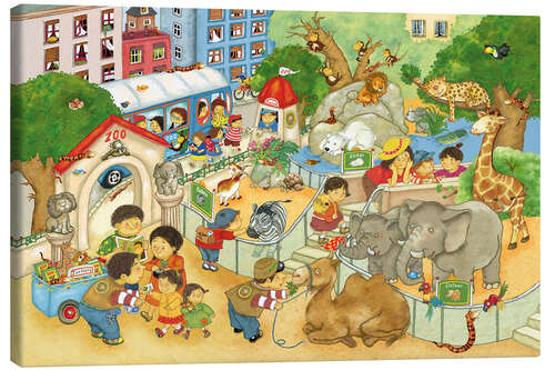 Tableau sur toile Petit zoo