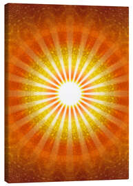 Obraz na płótnie  Rays of hope - orange - Lava Lova
