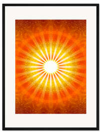 Gerahmter Kunstdruck Lichtblick, orange