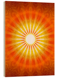 Cuadro de madera  Rays of hope - orange - Lava Lova